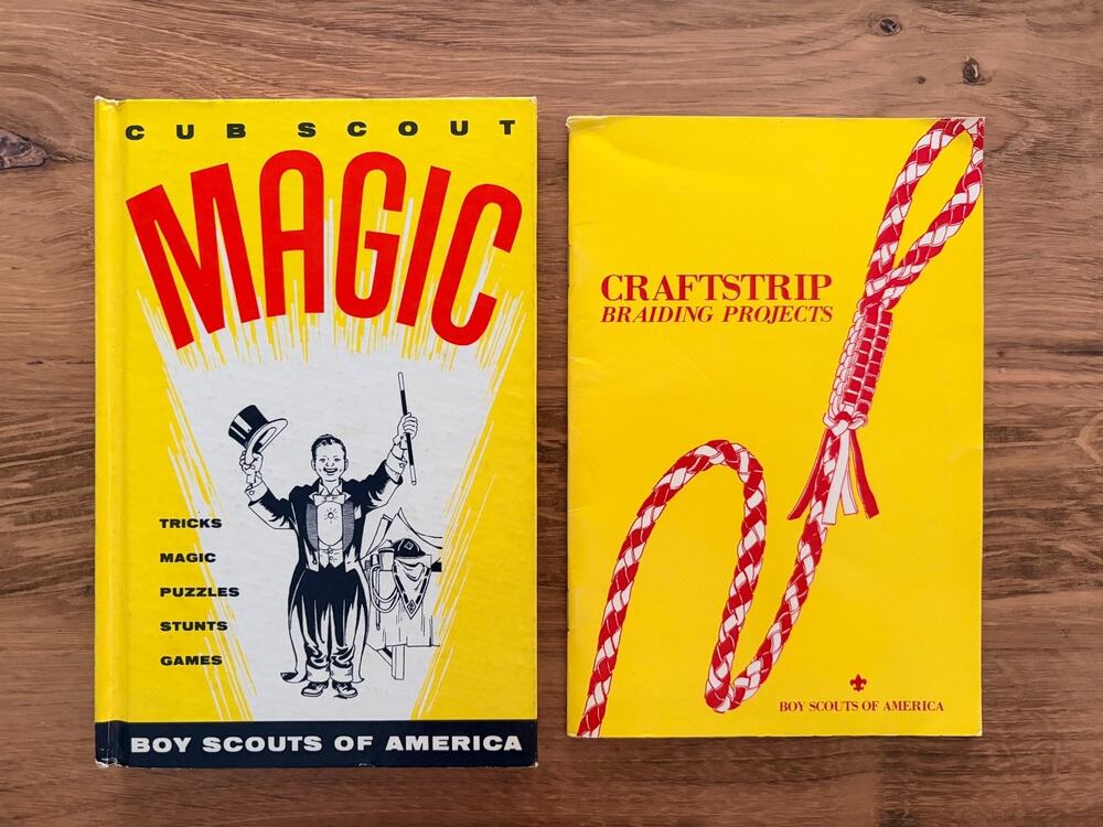 Cub Scout Magic Tricks Craft Book Boy Scouts Braiding Projects Vintage
